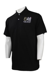 P805 團體訂製Polo恤 設計Polo恤 自製繡花logo款Polo恤 越南餐廳 Polo恤供應商     黑色